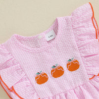 Pumpkin Pinstripes Onesie - The Ollie Bee