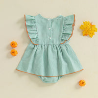 Pumpkin Pinstripes Onesie - The Ollie Bee