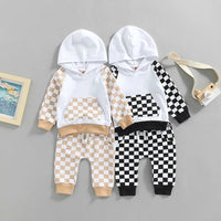 Raglan Checkered Sweatsuit - The Ollie Bee