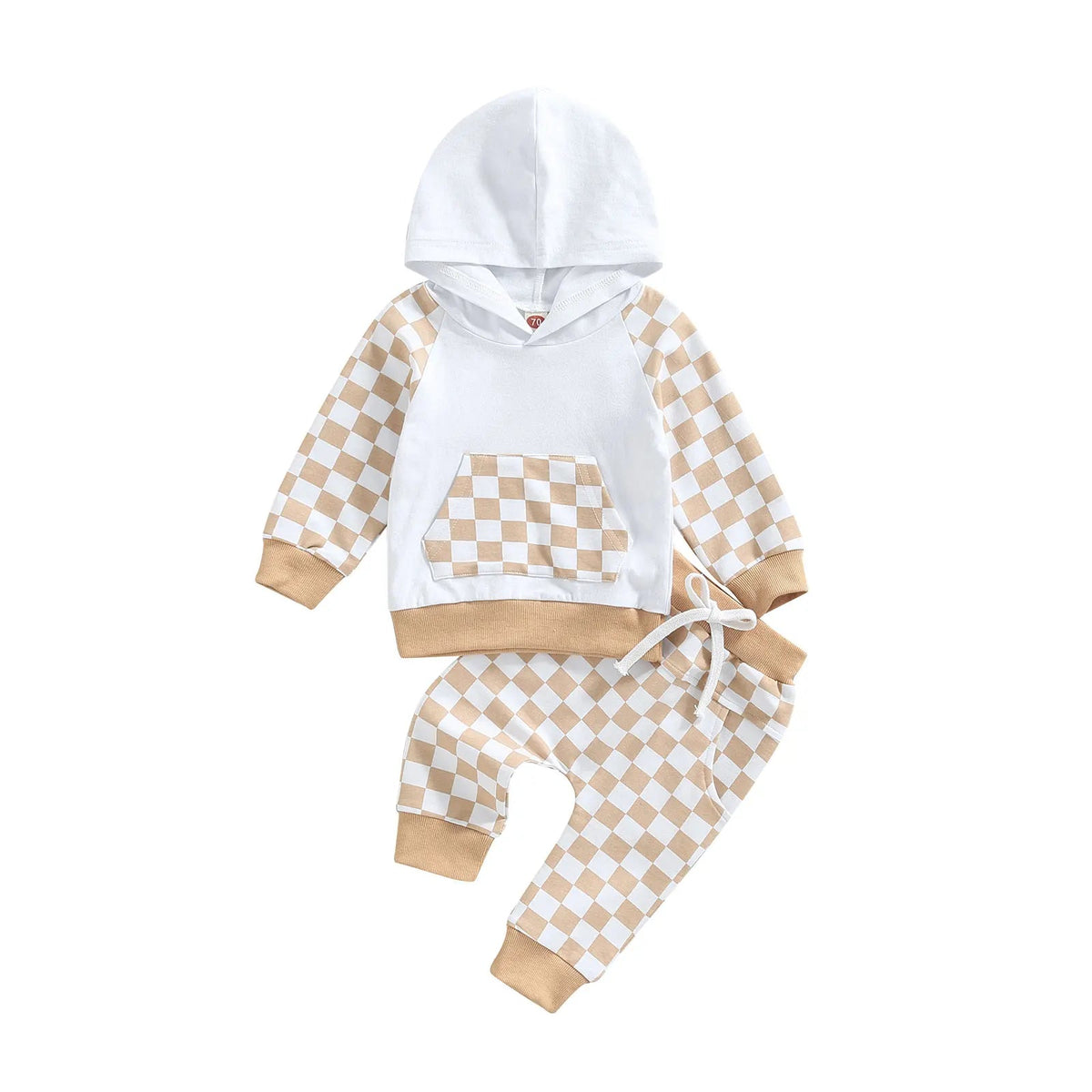 Raglan Checkered Sweatsuit - The Ollie Bee