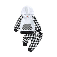 Raglan Checkered Sweatsuit - The Ollie Bee