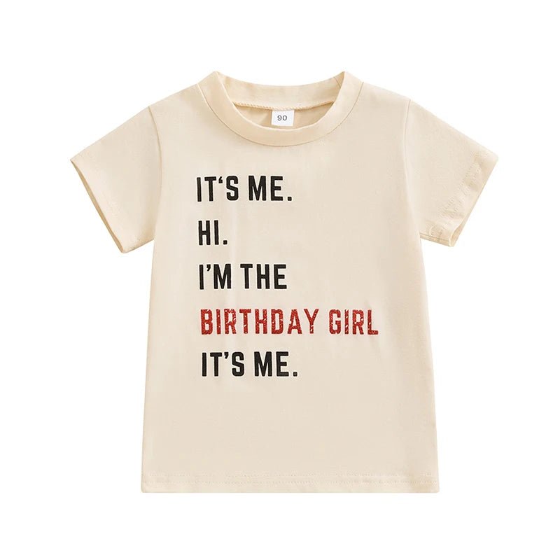 Red Era Birthday Girl Tee - The Ollie Bee