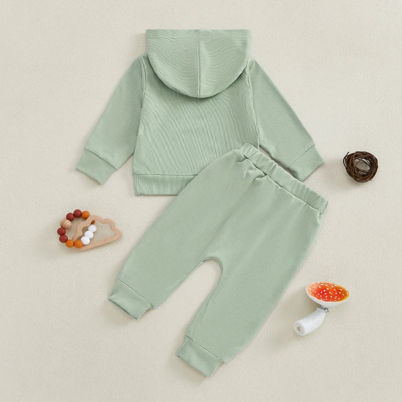 Ribbed Classic Hoodie Set - The Ollie Bee