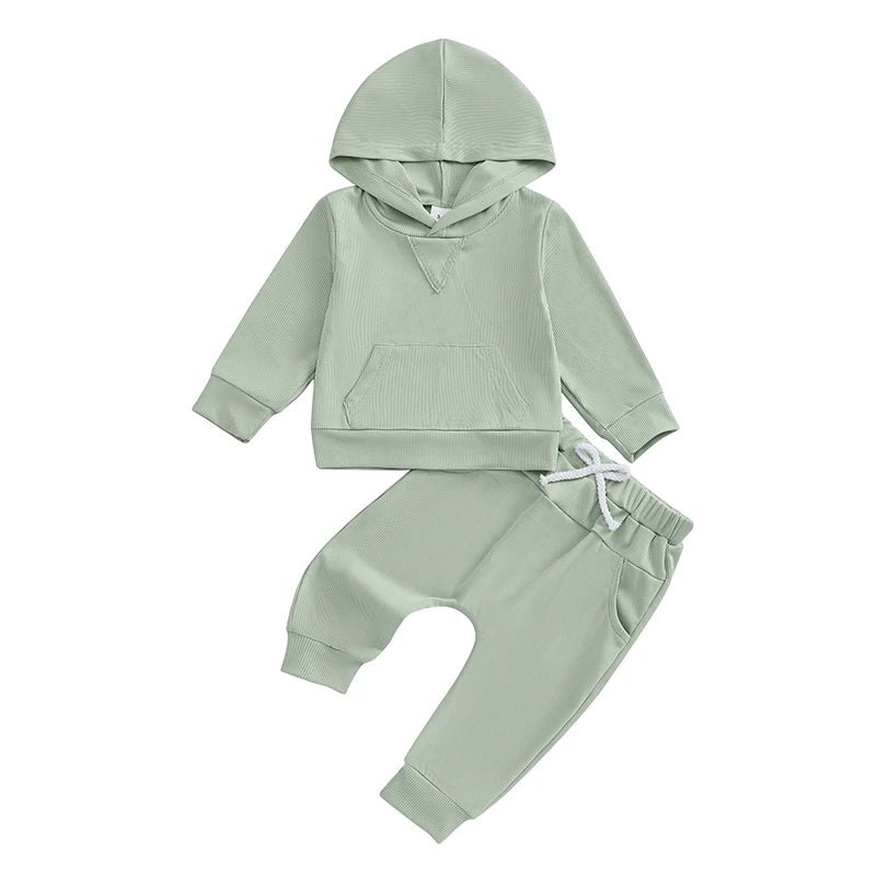 Ribbed Classic Hoodie Set - The Ollie Bee