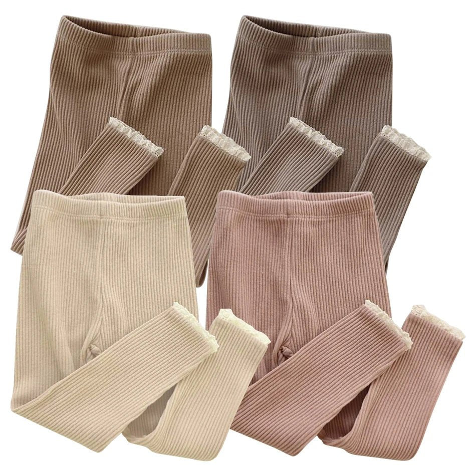 Ribbed Lace Leggings - The Ollie Bee