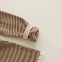 Ribbed Lace Leggings - The Ollie Bee