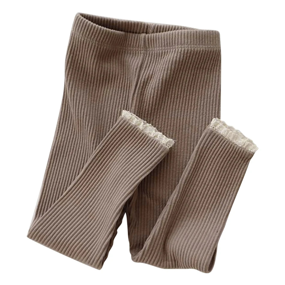 Ribbed Lace Leggings - The Ollie Bee