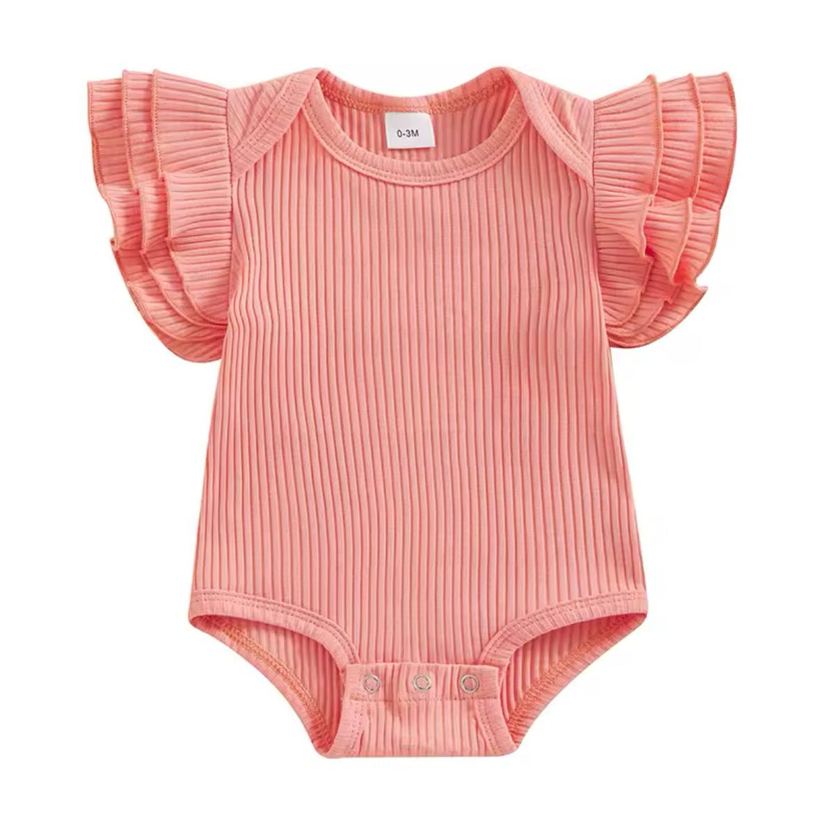 Ribbed Ruffle Sleeve Onesie - The Ollie Bee