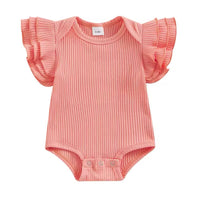 Ribbed Ruffle Sleeve Onesie - The Ollie Bee