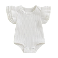 Ribbed Ruffle Sleeve Onesie - The Ollie Bee