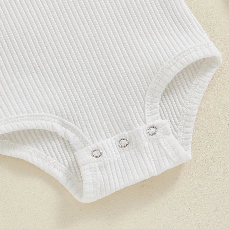 Ribbed Ruffle Sleeve Onesie - The Ollie Bee