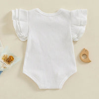 Ribbed Ruffle Sleeve Onesie - The Ollie Bee