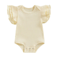 Ribbed Ruffle Sleeve Onesie - The Ollie Bee