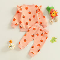 Ruffle Shoulder Pumpkin Set - The Ollie Bee
