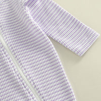 Ruffle Shoulder Striped Footie - The Ollie Bee