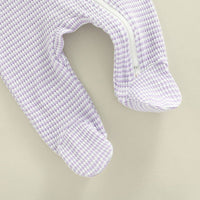 Ruffle Shoulder Striped Footie - The Ollie Bee