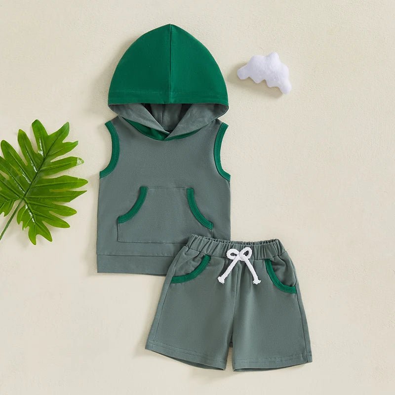 Sleeveless Hoodie Set - The Ollie Bee