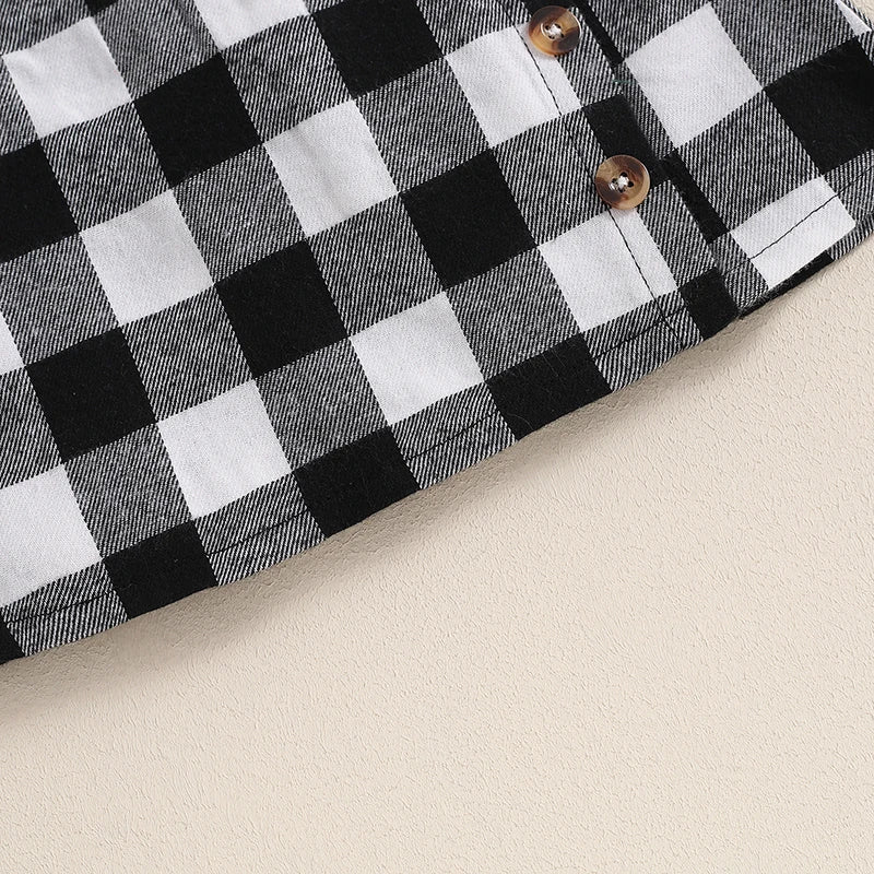 Square Neck Plaid Set - The Ollie Bee