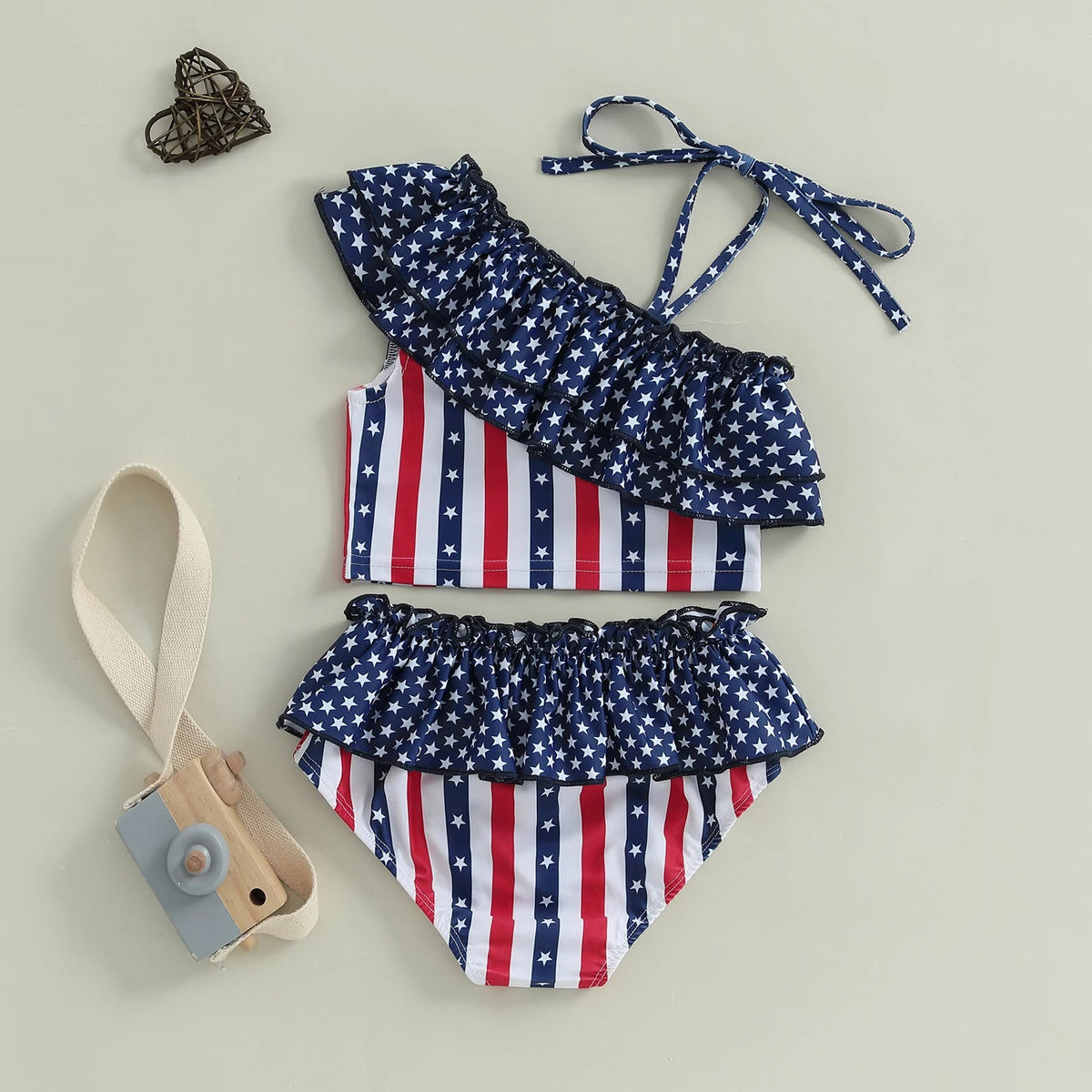 Stars and Stripes Two Piece Swimsuit - The Ollie Bee