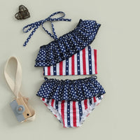 Stars and Stripes Two Piece Swimsuit - The Ollie Bee