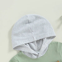 Striped Hooded Pocket Tee - The Ollie Bee
