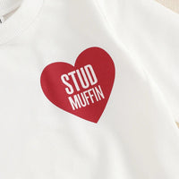 Stud Muffin Heart Sweatsuit - The Ollie Bee