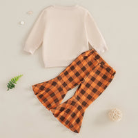 Thanksgiving Plaid Flare Pant Set - The Ollie Bee