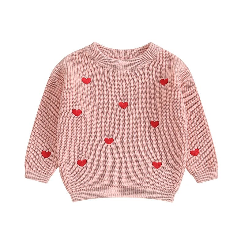 Tiny Hearts Knit Sweater - The Ollie Bee