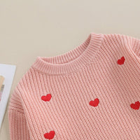 Tiny Hearts Knit Sweater - The Ollie Bee