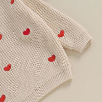 Tiny Hearts Knit Sweater - The Ollie Bee