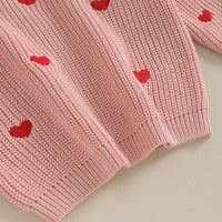 Tiny Hearts Knit Sweater - The Ollie Bee