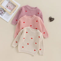 Tiny Hearts Knit Sweater - The Ollie Bee