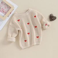 Tiny Hearts Knit Sweater - The Ollie Bee