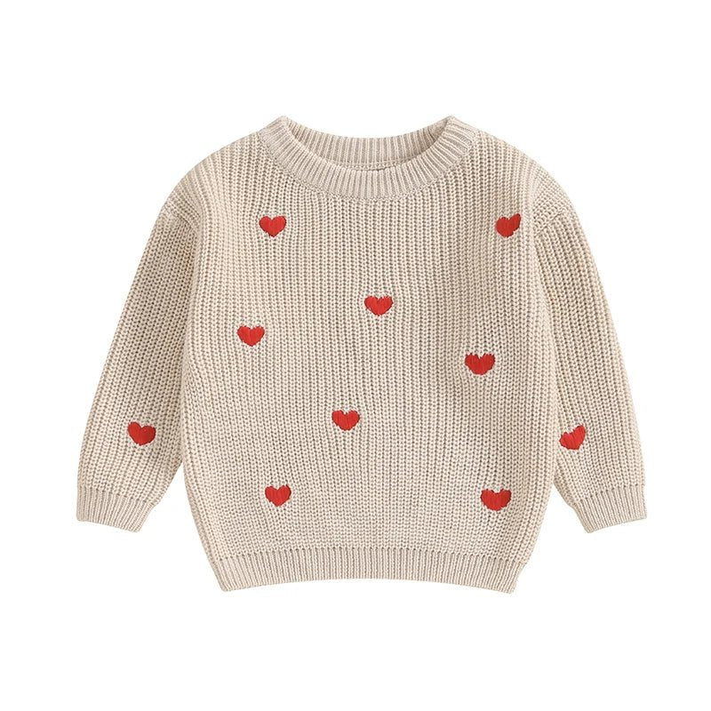 Tiny Hearts Knit Sweater - The Ollie Bee