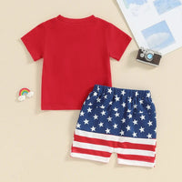 USA Chenille Tee and Shorts Set - The Ollie Bee