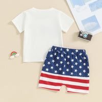 USA Chenille Tee and Shorts Set - The Ollie Bee