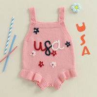 USA Knit Romper - The Ollie Bee