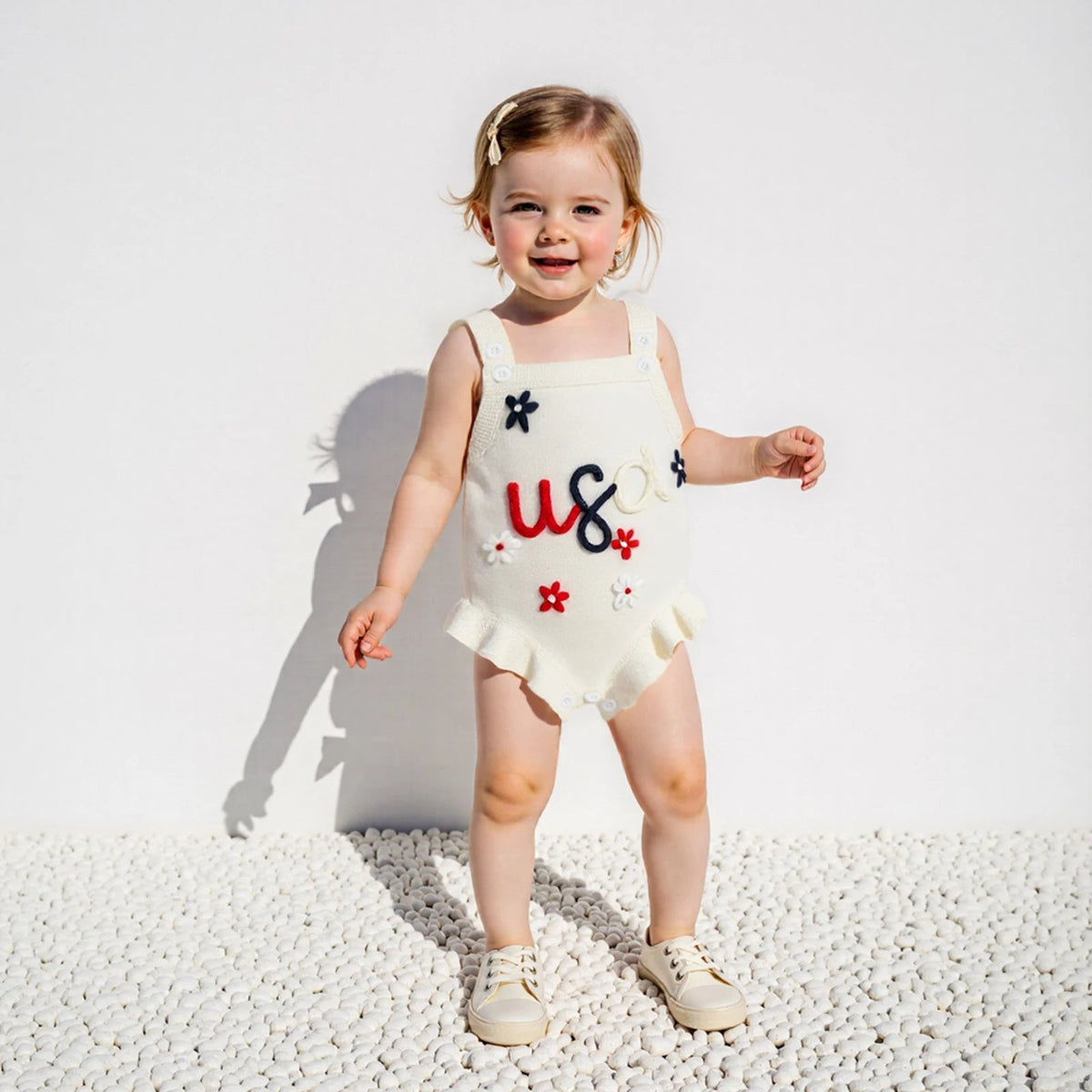 USA Knit Romper - The Ollie Bee