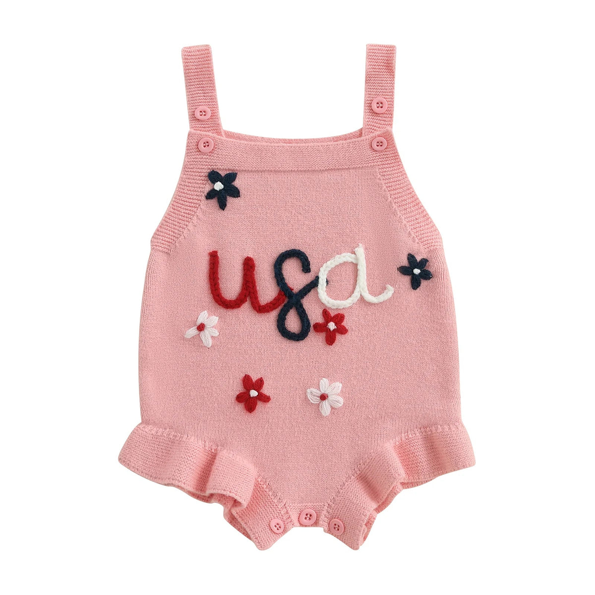 USA Knit Romper - The Ollie Bee