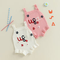 USA Knit Romper - The Ollie Bee