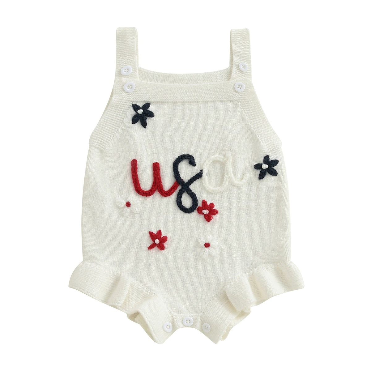 USA Knit Romper - The Ollie Bee