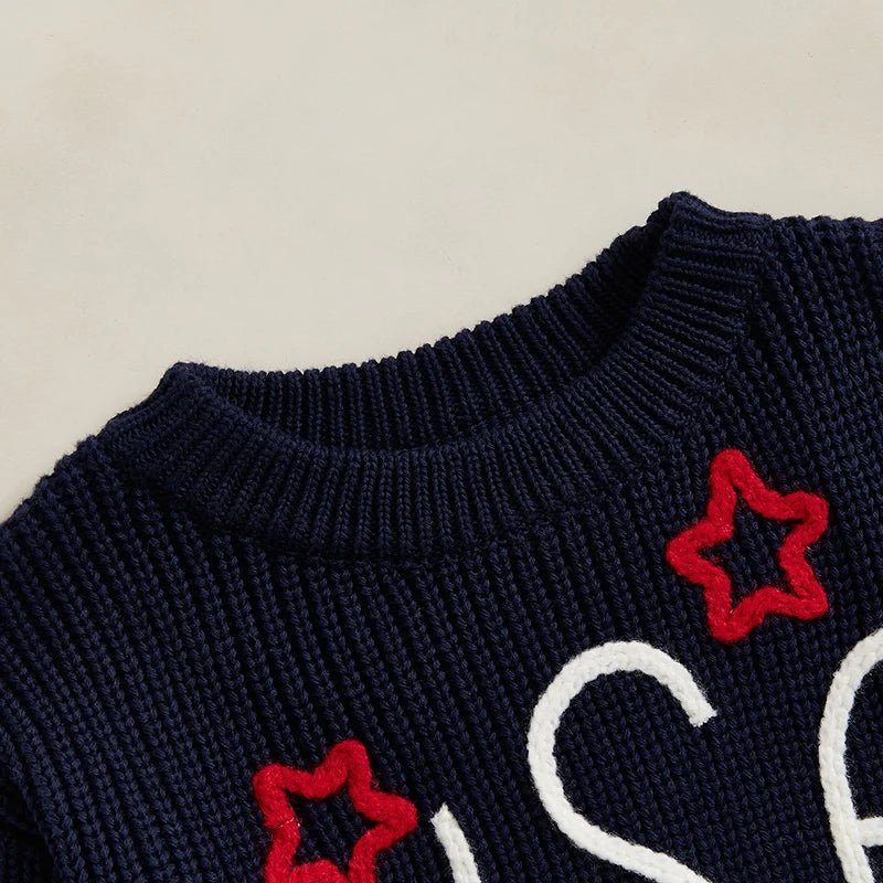 USA Knit Sweater - The Ollie Bee