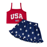 USA Ruffle Skirt Set - The Ollie Bee
