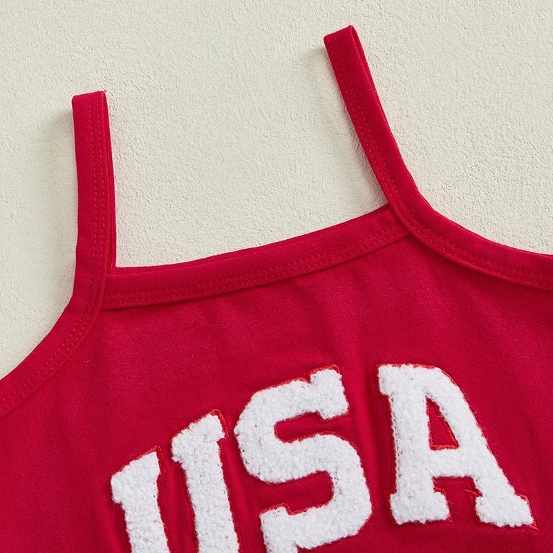 USA Ruffle Skirt Set - The Ollie Bee