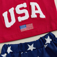 USA Ruffle Skirt Set - The Ollie Bee