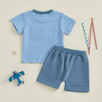 USA Striped Tee Set - The Ollie Bee