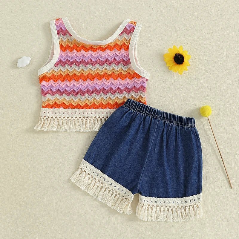Zigzag Fringe Set - The Ollie Bee
