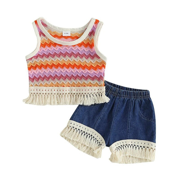 Zigzag Fringe Set - The Ollie Bee
