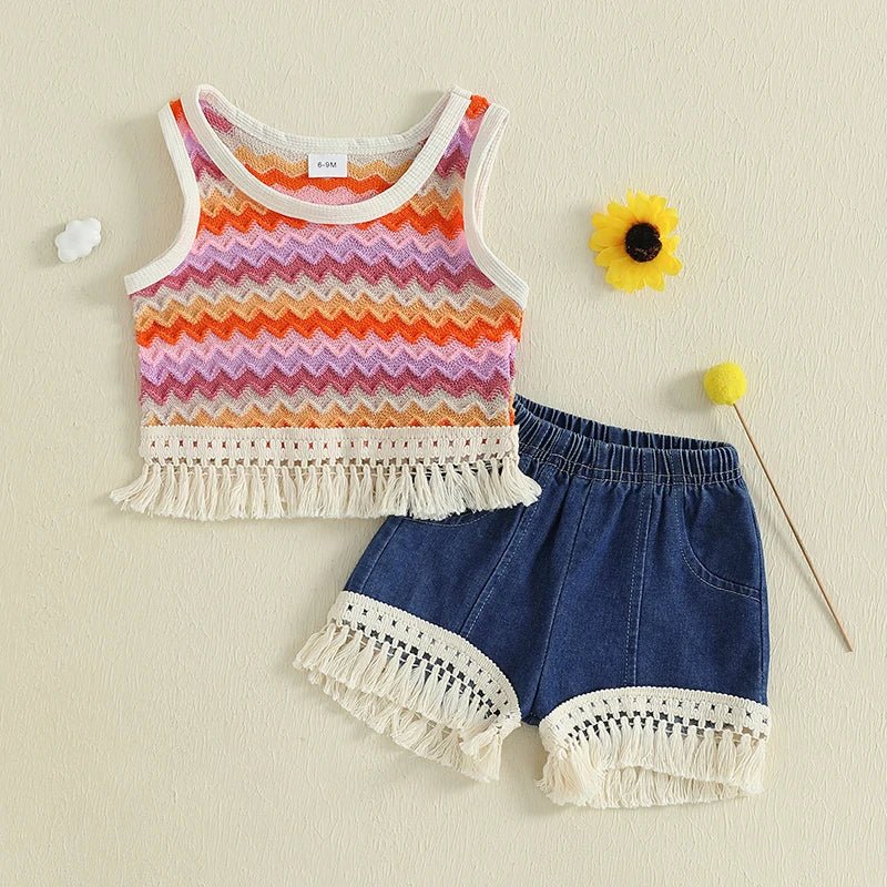 Zigzag Fringe Set - The Ollie Bee