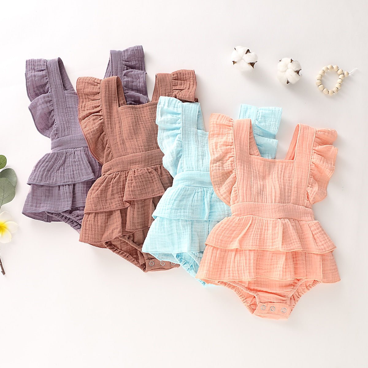 Back Bow Ruffle Jumpsuit - The Ollie Bee